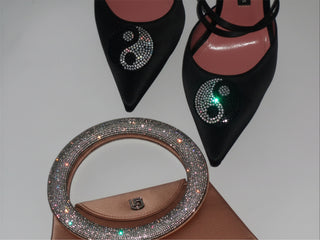 Nude Satin Trapezio Bag