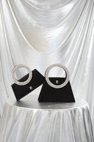 Black Trapezio Pochette Bag