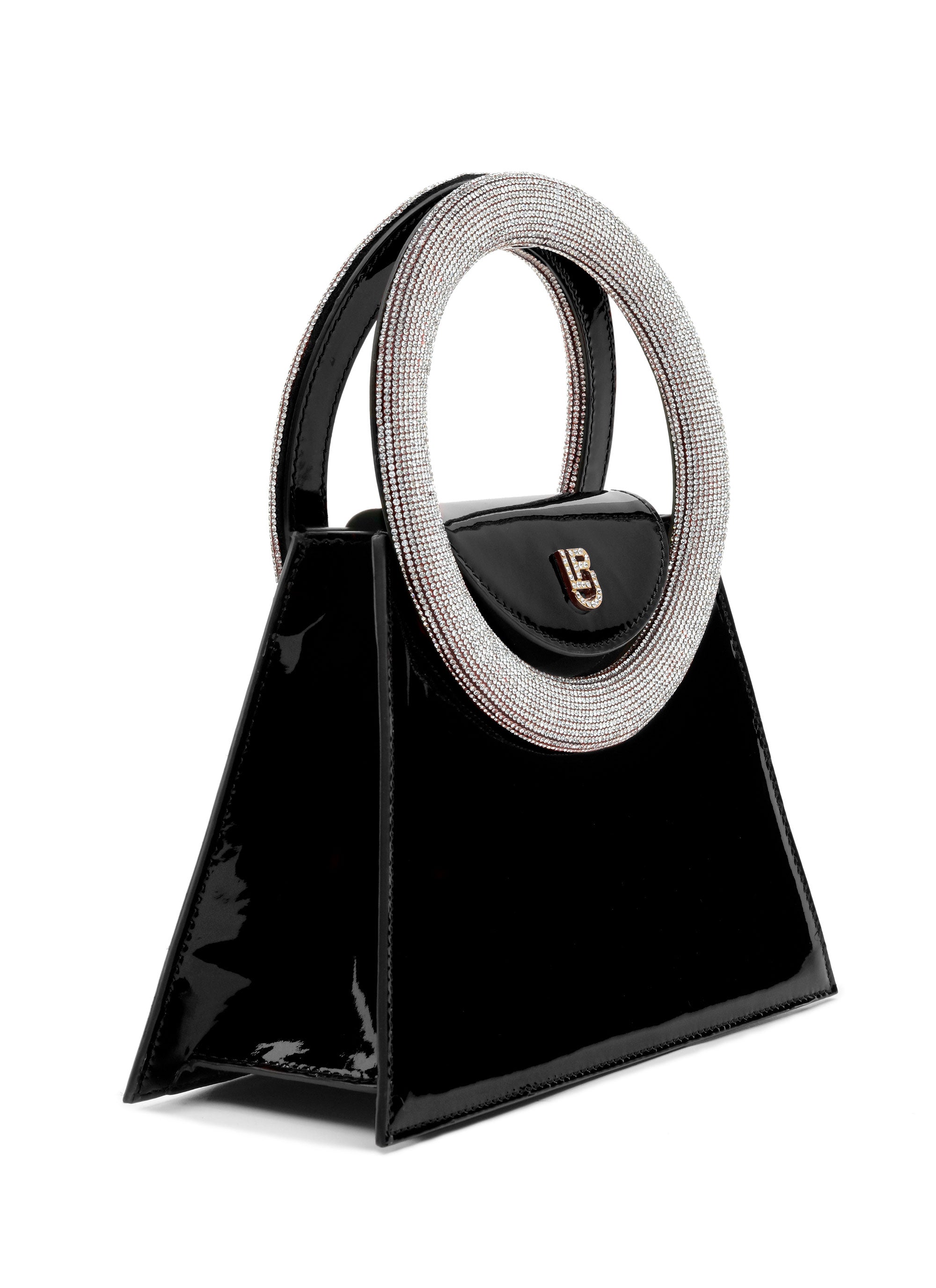 Black Patent Trapezio Bag - LES PETITS JOUEURS – Les Petits Joueurs