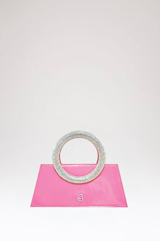 Pink Patent Trapezio Pochette Bag