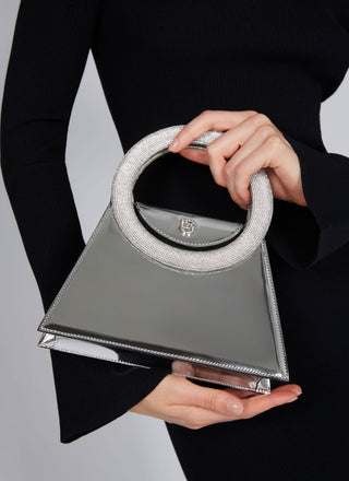 Silver Mirror Trapezio Bag