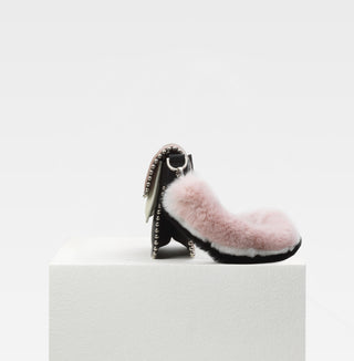 Bibi Tricolor Strap Fur Metal Piping